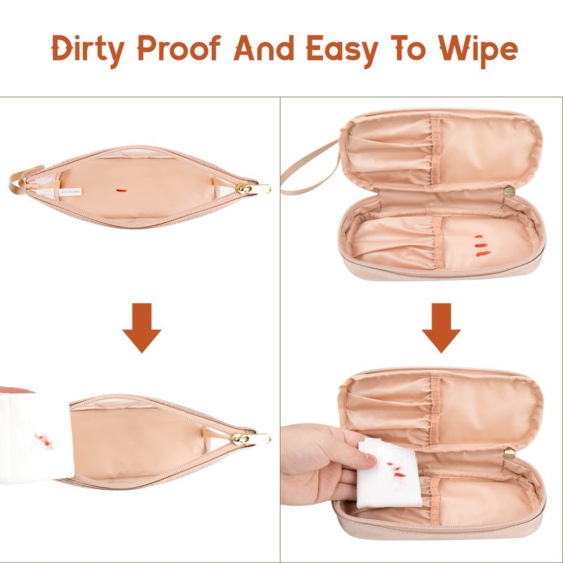 Ethereal Clear Makeup Bag  TSA Travel Makeup Organizer Bag Rose Gold Makeup Bags for Women Small Cosmetic Bag Portable Makeup Bag for Purse - Image 4